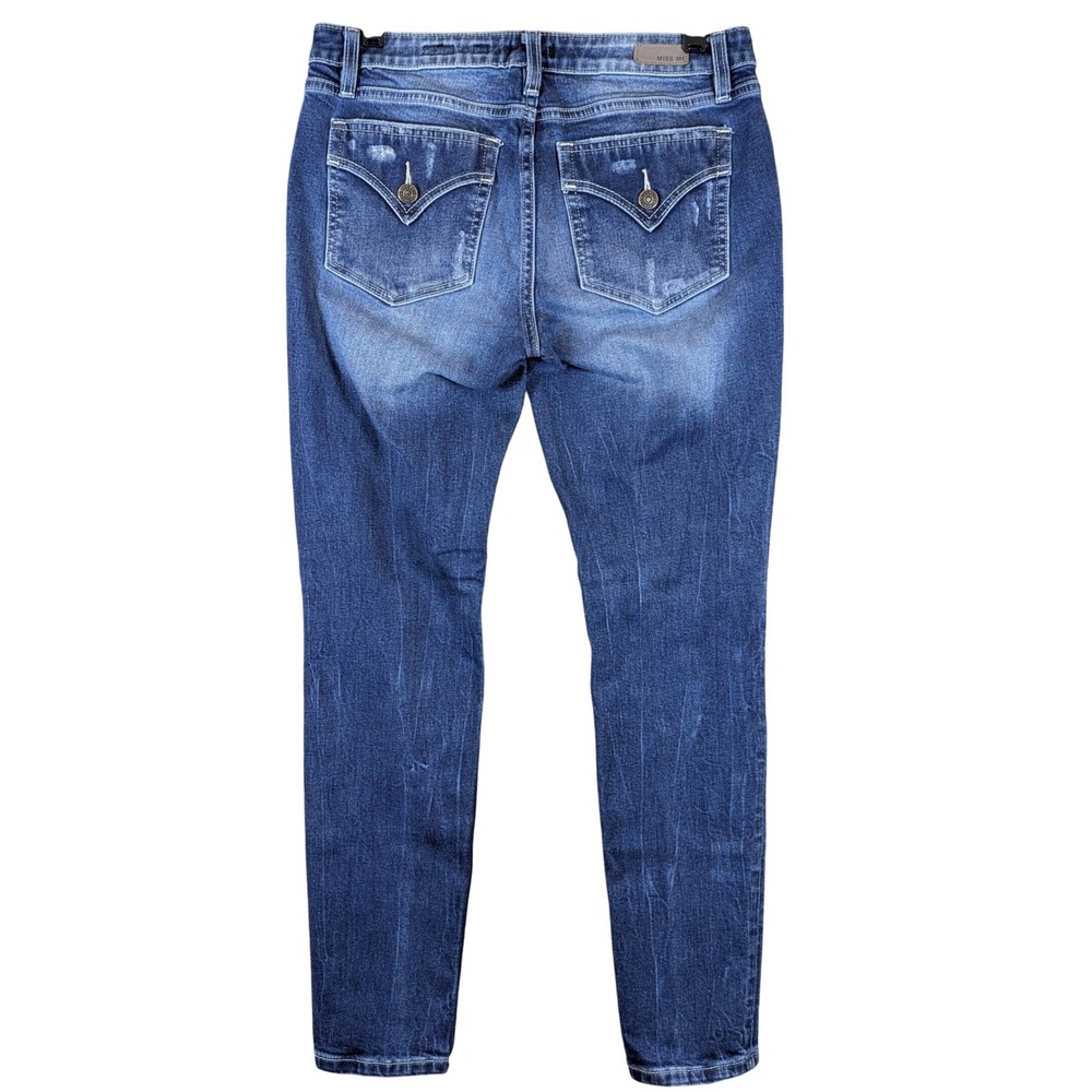 Miss Me Ankle Skinny Jeans Distressed Denim Standard Fit Women's 29 (Fits 29x27) - Picture 3 of 11